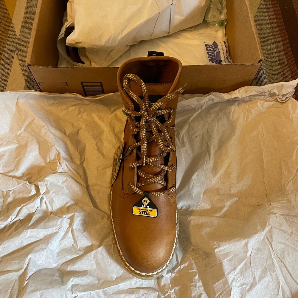 Georgia Boot 6” wedge - Steel Toe - 10.5 - Barracuda tan